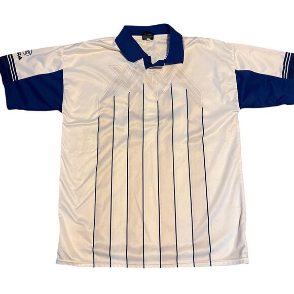 Xara Vintage Soccer Uniform Shirt.  White with Blue. Men's Size Large - Picture 1 of 6